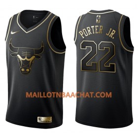 Maillot NBA Chicago Bulls Otto Porter Jr. 22 Nike Noir Golden Edition Swingman - Homme